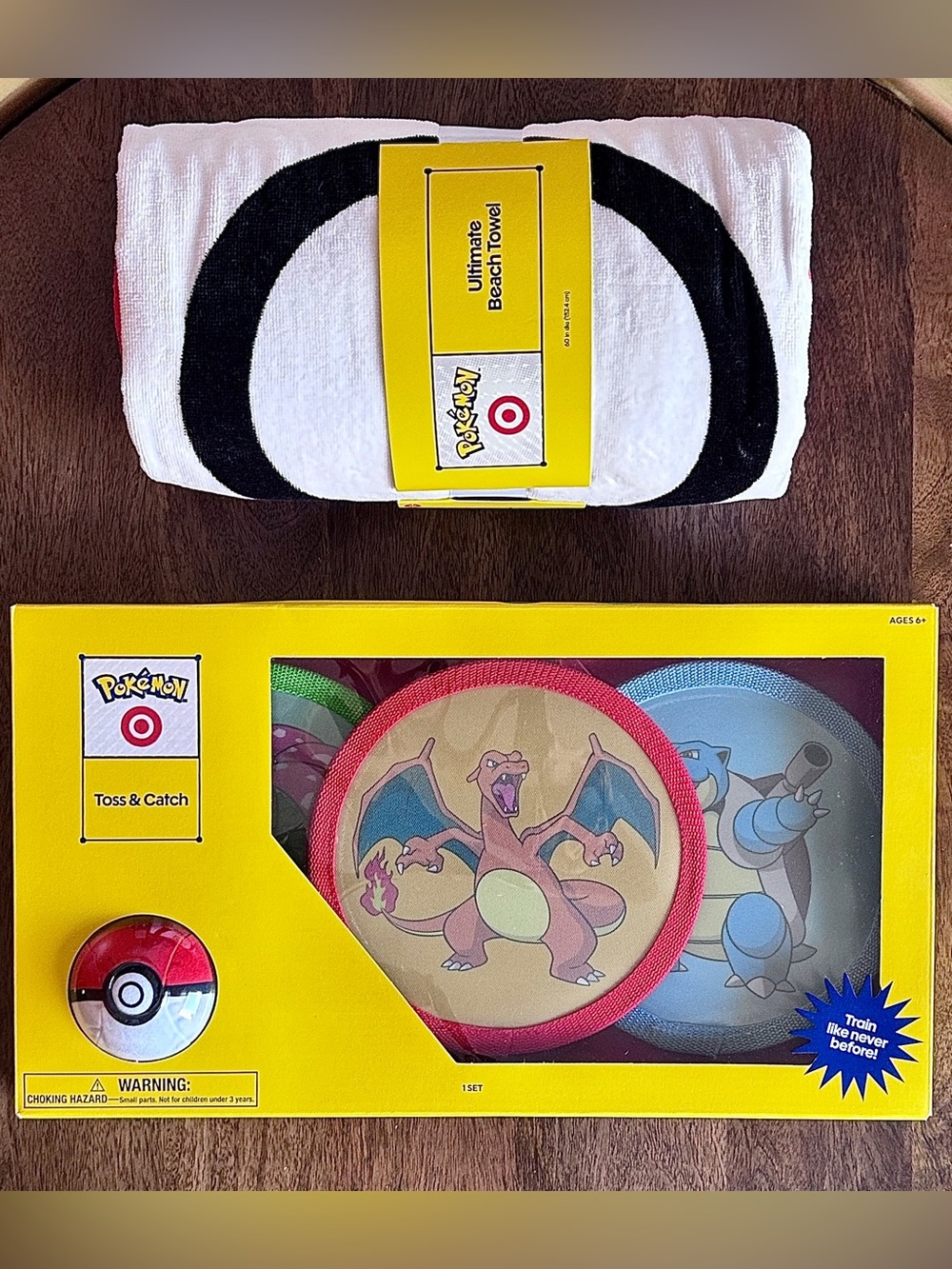 NWT - “Pokémon 30th Anniversary” Beach Towel Toss & Catch Game - Beach Bundle